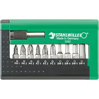 Stahlwille 1203 BIT-SET FUER ELEKTRONISCHE BOHRMASCHINEN 96080115 Bitset Kruiskop Phillips Snelle wisselhouder