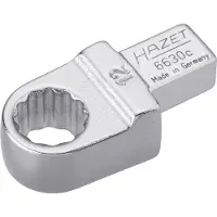 Hazet Insteekringsleutel 6630C-12 · 9 x 12 mm insteekvierkant massief · Buitentwaalfkant tractieprofiel · SW 12 mm