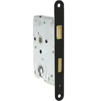 Starx Insteekslot - Zwart - RVS - - Cilinderslot Zwart Gelakt PC55 Doornmaat 50mm