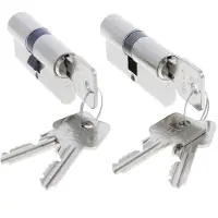 Starx SKG** profielcilinder gelijksluitend (2x) vernikkeld - 60 (30/30) mm