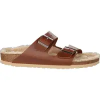 Birkenstock Slippers Heren Arizona Cognac Leer