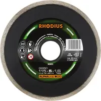 Rhodius 303053 DG50 Diamanten doorslijpschijf Diameter 115 mm Boordiameter 22.23 mm Tegels, Keramiek 1 stuk(s)