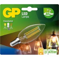 GP Vintage LED gloeidraadlamp E14 B35, kaarsvorm, 4W/40W