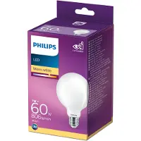 Philips 4x LED lamp E27 | Globe G95 | Mat | 2700K | 7W (60W)