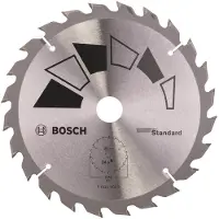 Bosch 2609256812 Standard Lame De Scie Circulaire 24 Dents Carbure Coupe Rapide Diamètre 170 Mm Alésage/Alésage Avec Bague De Ré