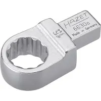 Hazet Insteekringsleutel 6630C-15 · 9 x 12 mm insteekvierkant massief · Buitentwaalfkant tractieprofiel · SW 15 mm