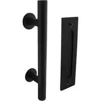 Intersteel Deurgreep T-model 25x305 mm met schuifdeurkom 220x60 mm zwart