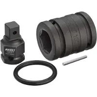 Hazet Adapter verloopstuk 1007S-7/4 · 3/4 inch (20 mm) vierkant hol · 1/2 inch (12,5 mm) vierkant massief · 4-delig