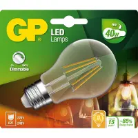 GP Ampoules à économie d'énergie LED FILAMENT CLASSIC DIM E27 5W-40W