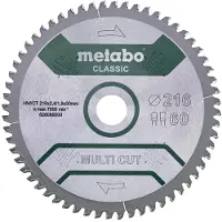 Metabo MULTI CUT CLASSIC 628286000 Cirkelzaagblad 305 x 30 x 2.2 mm Aantal tanden: 80 1 stuk(s)