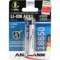 Ansmann Oplaadbare 18650 Li-ion Batterij (3.7 V, min. 2500 mAh)