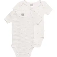 Schiesser Rompertje/body ' Original Classics ' grijs / wit