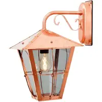 Konstsmide Landelijke wandlamp Fenix Down 43cm roodkoper