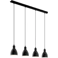 Eglo Hanglamp Priddy 4-lichts zwart
