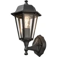 Konstsmide Klassieke muurlamp Chicago zwart