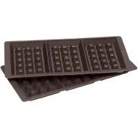 Lurch – Flexiform - set van 2 wafelvormen voor 3 wafels – silicone – bruin – 29 x 14,5cm