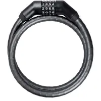 Trelock gepantserd kabelslot met cijferslot Trel. 100 cm, Ø 15 mm PK 260/100/15, zwart met houder, zwart