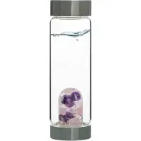 VitaJuwel ViA Edelsteen Waterfles Bergkristal, Rozenkwarts en Amethist - Wellness - 500 ml
