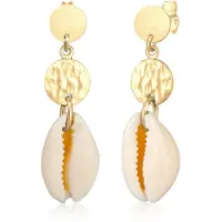 Elli Oorbellen 'Muschel' champagne / goud