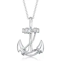 KUZZOI - Halsketting - Anker Seil Maritim 925 Silber - Heren