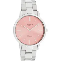 Oozoo - Dameshorloge - C20028 - Zilver, roze
