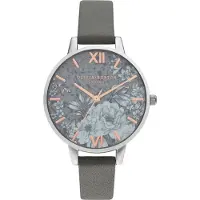 Olivia Burton OB16TZ05 dameshorloge, met een horlogekast van roestvrij staal en een leren band