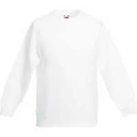 Fruit Of The Loom Childrens Unisex Set In Sleeve Sweatshirt (Wit)