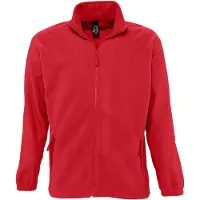 Sols Heren North Full Zip Outdoor Fleece Jacket (Rood)