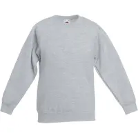 Fruit Of The Loom Childrens Unisex Set In Sleeve Sweatshirt (Heather Grijs)