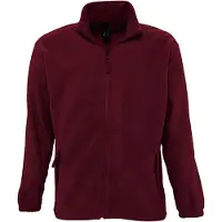 Sols Heren North Full Zip Outdoor Fleece Jacket (Bourgondië)