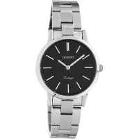 Oozoo Vintage series - zilverkleurige horloge met zilverkleurige roestvrijstalen armband - C20111 - Ø30