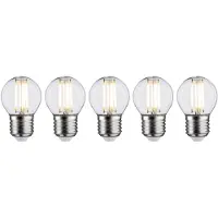Paulmann led-filamentlamp 5er Pack 5W Tropfen E27 2700K klar (5 stuks)