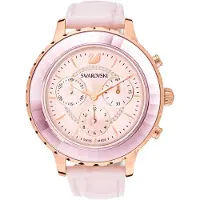 Swarovski Octea 5452501 Roze Gouden Roze Leren Dameshorloge