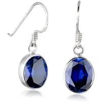 Elli Oorbellen donkerblauw / zilver