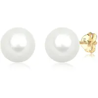 Elli PREMIUM Oorbellen 'Perlen' goud / parelwit