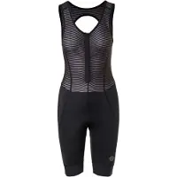 Agu Prime II Essential Fietsbroek - Fietsbroek Dames met Zeem - Wielrenbroek Dames - Zwart - L - Met Bretels