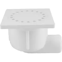Wiesbaden doucheplug 10x10 zijuitlaat wit