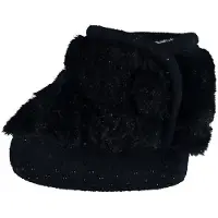 Apollo slofjes met imitatiebont donkerblauw Effen - maat 16/17