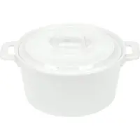 COSY&TRENDY Cosy & Trendy Clio White Potje Met Deksel - 75 cl - Ø 15.3 cm x 7.3 cm