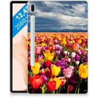 B2Ctelecom Samsung Galaxy Tab S7FE Siliconen Hoesje Tulpen