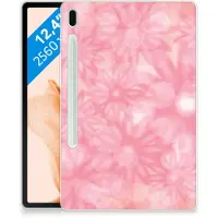 B2Ctelecom Samsung Galaxy Tab S7FE Siliconen Hoesje Spring Flowers