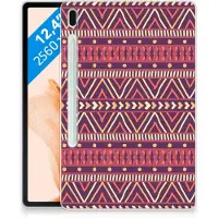 B2Ctelecom Samsung Galaxy Tab S7FE Hippe Hoes Aztec Paars