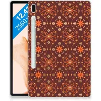 B2Ctelecom Samsung Galaxy Tab S7FE Hippe Hoes Batik Brown