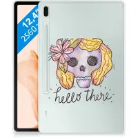 B2Ctelecom Tablet BackCover Samsung Galaxy Tab S7FE Boho Skull