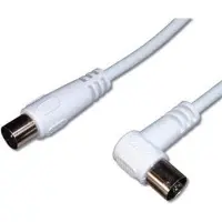 PremiumCord TV M/F 90, 75 Ohm, 2m coax-kabel IEC Wit