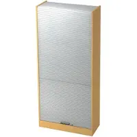 Hjh OFFICE PRO SIGNA R90 SG - Beuken/Zilver Roldeurkast Hoogte van de map | 5 OH Greeplijst kunststof