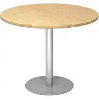 Hjh OFFICE PRO BISTRO F100R S - Systeem conferentietafel Esdoorn Zilver Ø 100