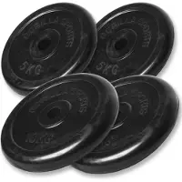 Gorilla Sports Voordeelbundel 30 kg (2 x 10 kg en 2 x 5 kg) halterschijven Rubber