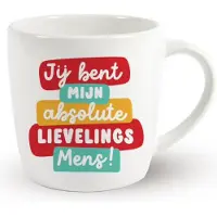 Miko Jij Bent Mijn Lievelings Mens! Koffie - Beker - Mok - Cadeau Idee - Verjaardagscadeau - Liefde - Valentijn - Dank Je Wel - 350 ml