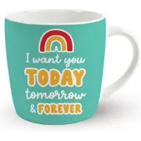 Miko I Want You Today Tomorrow & Forever - Koffie Beker - Mok - Cadeau Idee - Verjaardagscadeau - Liefde - Valentijn - Dank Je Wel - 350 ml